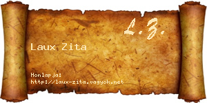 Laux Zita névjegykártya